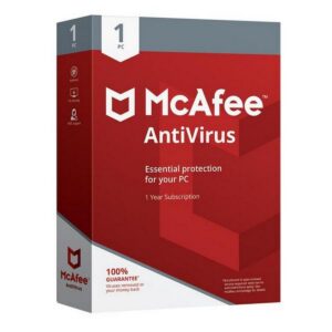 McAfee Antivirus 2021 – 1 Device 1 Year License Key